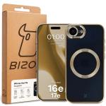 Carcasa cu protectie pentru camera Bizon GuardO cu MagSafe compatibila cu iPhone 17e / 16e, Clear / Gold 6 - lerato.ro