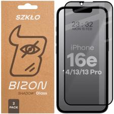 Folii iPhone 17e, Set 2 folii sticla securizata Bizon Edge Shadow Duo Privacy compatibile cu iPhone 17e, Negru, lerato.ro