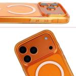 Carcasa Bizon SparklO cu MagSafe compatibila cu iPhone 17 Pro Max, Glitter Orange 6 - lerato.ro