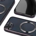 Carcasa cu protectie pentru camera Bizon GuardO cu MagSafe compatibila cu iPhone 17e / 16e, Transparent / Negru 5 - lerato.ro