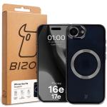 Carcasa cu protectie pentru camera Bizon GuardO cu MagSafe compatibila cu iPhone 17e / 16e, Transparent / Negru 6 - lerato.ro