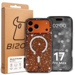 Carcasa Bizon SparklO cu MagSafe compatibila cu iPhone 17 Pro Max, Glitter Black 7 - lerato.ro