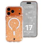 Carcasa Bizon SparklO cu MagSafe compatibila cu iPhone 17 Pro Max, Glitter Clear 3 - lerato.ro