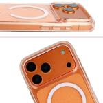 Carcasa Bizon SparklO cu MagSafe compatibila cu iPhone 17 Pro Max, Glitter Light Orange 6 - lerato.ro
