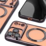 Carcasa cu protectie pentru camera Bizon GuardO cu MagSafe compatibila cu iPhone 17 Pro Max, Transparent / Negru 5 - lerato.ro