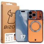 Carcasa cu protectie pentru camera Bizon GuardO cu MagSafe compatibila cu iPhone 17 Pro Max, Transparent / Albastru 6 - lerato.ro