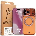 Carcasa cu protectie pentru camera Bizon GuardO cu MagSafe compatibila cu iPhone 17 Pro Max, Transparent / Roz 6 - lerato.ro
