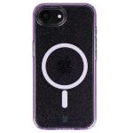 Carcasa Bizon SparklO cu MagSafe compatibila cu iPhone 17e / 16e, Glitter Purple 2 - lerato.ro