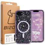 Carcasa Bizon SparklO cu MagSafe compatibila cu iPhone 17e / 16e, Glitter Purple 7 - lerato.ro
