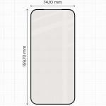 Set 2 folii sticla securizata Bizon Glass Matte Duo compatibile cu iPhone 17 Pro Max, Negru 3 - lerato.ro