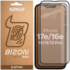 Set 2 folii sticla securizata Bizon Glass Matte compatibile cu iPhone 17e / 16e, Negru