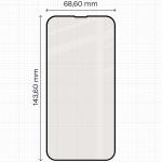 Set 2 folii sticla securizata Bizon Glass Matte compatibile cu iPhone 17e / 16e, Negru 3 - lerato.ro