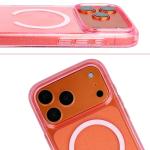 Carcasa Bizon SparklO cu MagSafe compatibila cu iPhone 17 Pro Max, Glitter Pink 6 - lerato.ro