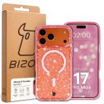 Carcasa Bizon SparklO cu MagSafe compatibila cu iPhone 17 Pro Max, Glitter Pink 7 - lerato.ro