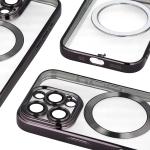 Carcasa cu protectie pentru camera Bizon GuardO cu MagSafe compatibila cu iPhone 16 Pro, Transparent / Negru 5 - lerato.ro