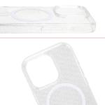 Carcasa Bizon SparklO cu MagSafe compatibila cu iPhone 16 Pro, Glitter Clear 6 - lerato.ro