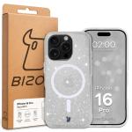 Carcasa Bizon SparklO cu MagSafe compatibila cu iPhone 16 Pro, Glitter Clear 7 - lerato.ro