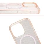 Carcasa Bizon SparklO cu MagSafe compatibila cu iPhone 16 Pro, Glitter Orange 6 - lerato.ro