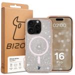 Carcasa Bizon SparklO cu MagSafe compatibila cu iPhone 16 Pro, Glitter Orange 7 - lerato.ro