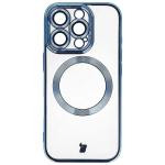 Carcasa cu protectie pentru camera Bizon GuardO cu MagSafe compatibila cu iPhone 16 Pro, Transparent / Albastru 2 - lerato.ro