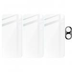 Set protectie 4in1 Bizon Clear 2 Pack, 3 folii sticla ecran + 1 folie sticla camera foto, compatibil cu iPhone 16 Plus, Transparent 6 - lerato.ro