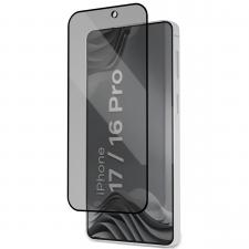 Set 2 folii sticla securizata Bizon Glass Aplikator Shadow Privacy, Kit montare inclus, compatibile cu iPhone 16 Pro / 17, Negru