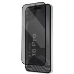 Folie sticla securizata Bizon Glass Aplikator Shadow Privacy, Kit montare inclus, compatibila cu iPhone 16 Pro, Negru 4 - lerato.ro