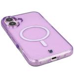 Carcasa Bizon SparklO cu MagSafe compatibila cu iPhone 16 Plus, Glitter Purple 4 - lerato.ro