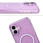 Carcasa Bizon SparklO cu MagSafe compatibila cu iPhone 16 Plus, Glitter Purple 6 - lerato.ro