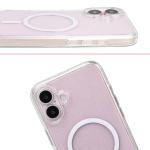Carcasa Bizon SparklO cu MagSafe compatibila cu iPhone 16 Plus, Glitter Clear 6 - lerato.ro