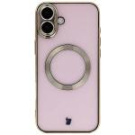 Carcasa cu protectie pentru camera Bizon GuardO cu MagSafe compatibila cu iPhone 16 Plus, Clear / Gold 2 - lerato.ro