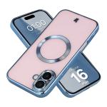 Carcasa cu protectie pentru camera Bizon GuardO cu MagSafe compatibila cu iPhone 16 Plus, Transparent / Albastru 3 - lerato.ro