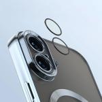 Carcasa cu protectie pentru camera Bizon GuardO cu MagSafe compatibila cu iPhone 16 Plus, Transparent / Albastru 4 - lerato.ro