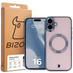Carcasa cu protectie pentru camera Bizon GuardO cu MagSafe compatibila cu iPhone 16 Plus, Transparent / Albastru 6 - lerato.ro