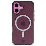 Carcasa Bizon SparklO cu MagSafe compatibila cu iPhone 16, Glitter Black 2 - lerato.ro