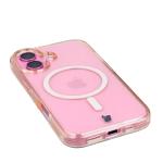 Carcasa Bizon SparklO cu MagSafe compatibila cu iPhone 16, Glitter Orange 4 - lerato.ro