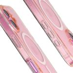 Carcasa Bizon SparklO cu MagSafe compatibila cu iPhone 16, Glitter Orange 5 - lerato.ro