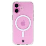Carcasa Bizon SparklO cu MagSafe compatibila cu iPhone 16, Glitter Clear 2 - lerato.ro