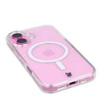 Carcasa Bizon SparklO cu MagSafe compatibila cu iPhone 16, Glitter Clear 4 - lerato.ro