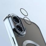 Carcasa cu protectie pentru camera Bizon GuardO cu MagSafe compatibila cu iPhone 16, Transparent / Albastru 4 - lerato.ro