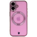 Carcasa cu protectie pentru camera Bizon GuardO cu MagSafe compatibila cu iPhone 16, Transparent / Roz 2 - lerato.ro