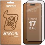 Folie sticla securizata Bizon Glass Matte compatibile cu iPhone 16 Pro / 17, Negru 2 - lerato.ro