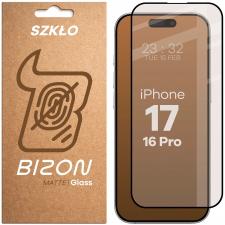 Folie sticla securizata Bizon Glass Matte compatibile cu iPhone 16 Pro / 17, Negru