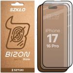 Set 2 folii sticla securizata Bizon Glass Matte Duo compatibile cu iPhone 16 Pro / 17, Negru 2 - lerato.ro