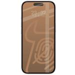 Set 2 folii sticla securizata Bizon Glass Matte Duo compatibile cu iPhone 16 Pro / 17, Negru 4 - lerato.ro
