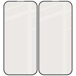 Set 2 folii sticla securizata Bizon Glass Matte Duo compatibile cu iPhone 16 Pro / 17, Negru 5 - lerato.ro