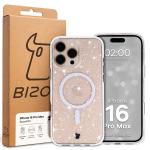 Carcasa Bizon SparklO cu MagSafe compatibila cu iPhone 16 Pro Max, Glitter Clear 7 - lerato.ro