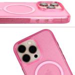 Carcasa Bizon SparklO cu MagSafe compatibila cu iPhone 16 Pro Max, Glitter Pink 6 - lerato.ro