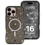 Carcasa Bizon SparklO cu MagSafe compatibila cu iPhone 16 Pro Max, Glitter Black 3 - lerato.ro