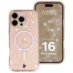 Carcasa Bizon SparklO cu MagSafe compatibila cu iPhone 16 Pro Max, Glitter Orange 3 - lerato.ro